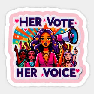 Her Vote, Her Voice - Women's Political Advocacy Sticker